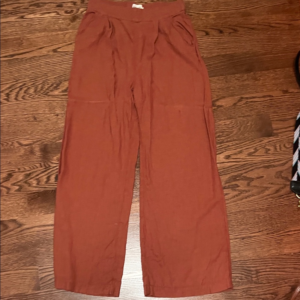 Abercrombie and Fitch Rust Wide-Leg Pants